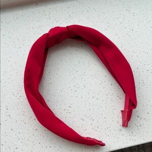 Anthropologie Red Knotted Headband